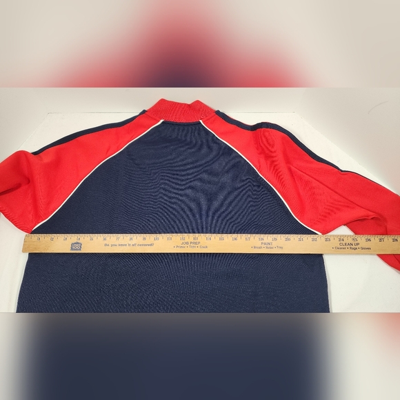 VINTAGE NWT Ralph Lauren RLX Fitness Full Zip Sweatshirt Size Large Red / Blue - Picture 7 of 16